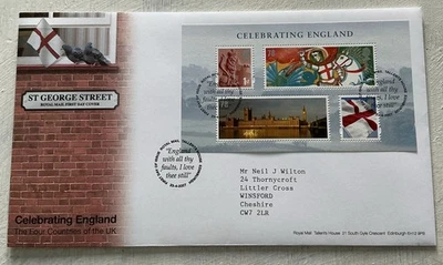 GB QEII 2007 Celebrating England Minisheet RMFDC Tallents House SHS Typed Addres - Image 1 of 4