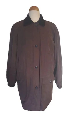 Abrigo para mujer JACQUELINE FERRAR marrón oscuro forrado con botones talla M  Foto 1 de 4