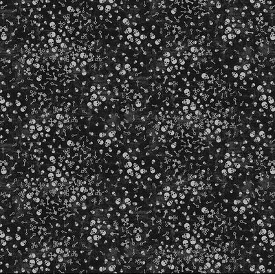 Northcott - Hasta que la muerte nos haga parte - Calaveras y llaves - Negro, tela por comprar Foto 1 de 4