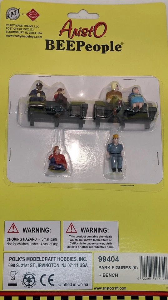 Aristo-Craft 99404 O BEEPeople Park 6-Figures and 2- Green Bench (Pack of 8) - Image 1 of 1