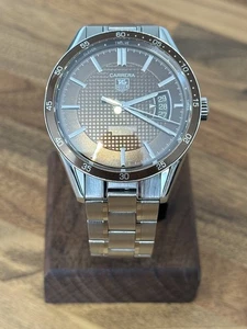 TAG HEUER Carrera Calibre 5 Automatic WV211N RARE Brown motif Dial 2014 VGC - Picture 1 of 21