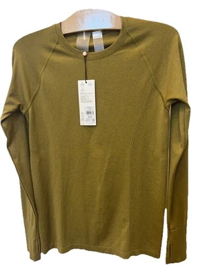 CALIA Focus Long Sleeve Pullover Olive Brown Spacedye Sz S Ret $58 - Image 1 of 4