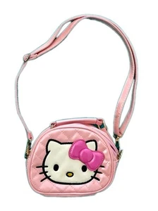 Mini Cartera Bandolera de Hombro HELLO KITTY Rosa Imitación "Cuero" Usada y Amada - Imagen 1 de 9