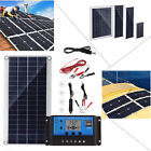 12-18V Black Solar Panel DC/USB Charging Dual USB Port Kit for Camping Traveling