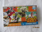 Estate Lot Of 4-pack Star Wars Jigsaw Puzzles Sealed 12 Pcs Children's Puzzle