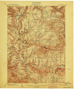 Gilboa, NY, Topographic Map, 1903, USGS – Premium Matte Print – Historic NY - Picture 1 of 1