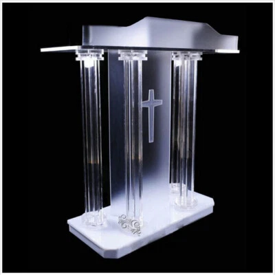 New Speech Church Podium Acrylic Lectern Pulpit for Event Church Wedding Prayer - Image 1 of 4