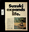 1972 Suzuki Motorrad erweitert das Leben Vintage Druck Ad 22320