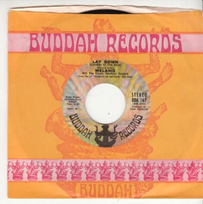 MELANIE - LAY DOWN - ORIGINAL BUDDAH RECORDS 45 - Image 1 of 2