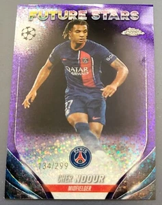 TOPPS CHROME UCC 23-24, CHER NDOUR, VIOLET SPECKLE, 134/299 - Bild 1 von 2