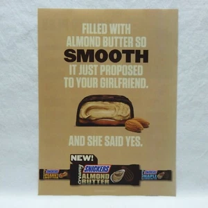 SNICKERS CANDY BAR, PEANUT BUTTER, ALMOND BUTTER, ADVERTISING PAGE, 2019 (A) - Picture 1 of 1