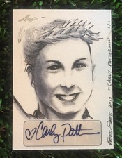 Leaf 2013 Masterworks CARLY PATTERSON Hand Drawn Sketch/AUTO #d 1/1 Simeti