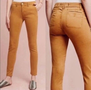 Anthropologie Hei Hei Skinny Chino Hose hellbraun camel Tencel Damengröße 30 - Bild 1 von 9