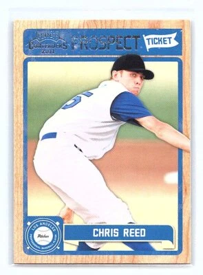2011 Playoff Contenders Chris Reed #RT45   Los Angeles Dodgers - Image 1 of 2