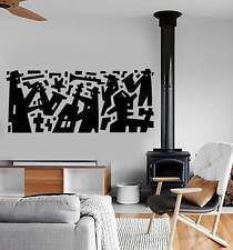 Music Wall Decal Modern Art Vinyl Sticker Mural Abstract Family Living Room