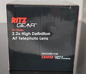 Ritz Gear Pro Series 2.2x High Definition AF Telephoto Lens for 58mm, XRG2X58 - Picture 1 of 2