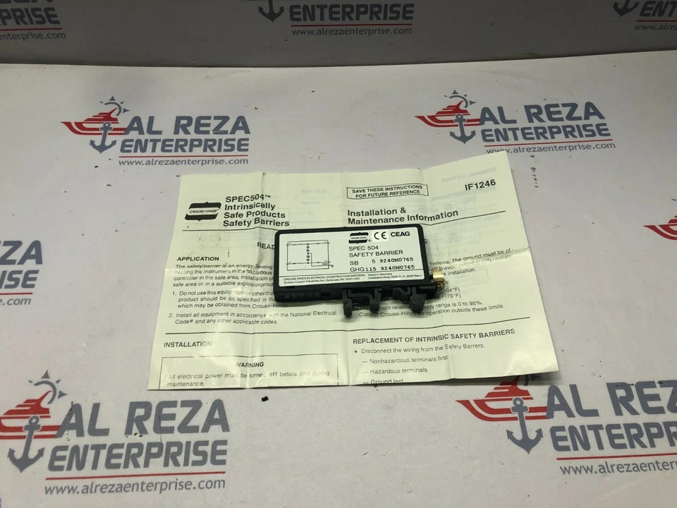 CROUSE-HINDS CEAG SPEC 504  SAFETY BARRIER 9240M0765 - Image 1 of 4