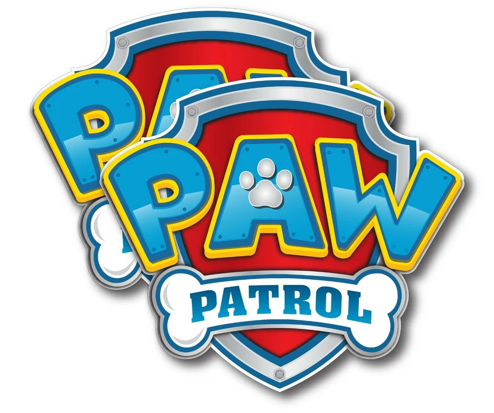 2X PAW PATROL LOGO DECAL STICKER 3M US MADE TRUCK WINDOW CAR KIDS MARSHALL CHASE - Image 1 of 1