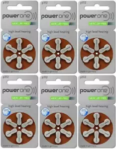 Powerone Hearing Aid Battery Size P312 - 36 batteries - Exp 2027 - Picture 1 of 3