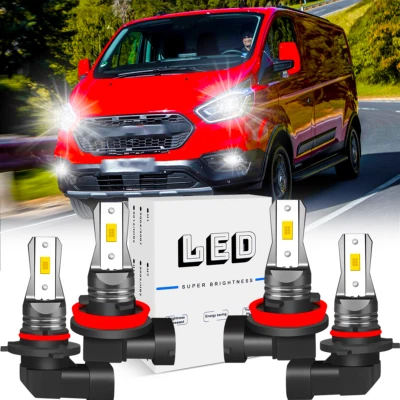 For Ford Transit-150 250 350 2015-2022 LED Headlight High Low Bulb Kit 6000k - Image 1 of 4