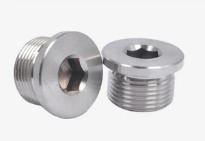 Oil Drain Sump Plug Screws M8-M48 304 Stainless Steel Flanged Socket Head Screws - Picture 1 of 12