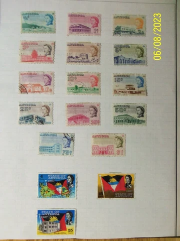 ANTIGUA STAMPS QE II - NICE LOT OF USED STAMPS - (LOT F-71) Cover