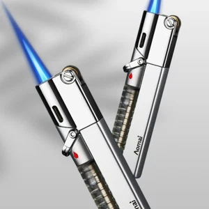 Metal Refillable Lighter Adjustable Flame Lighter Windproof Butane Torch Lighter - Picture 1 of 15