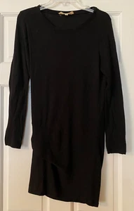 VANESSA BRUNO ATHE Dress Size 2 Black Long Sleeve Cinched Hip Bodycon Women’s - Picture 1 of 6