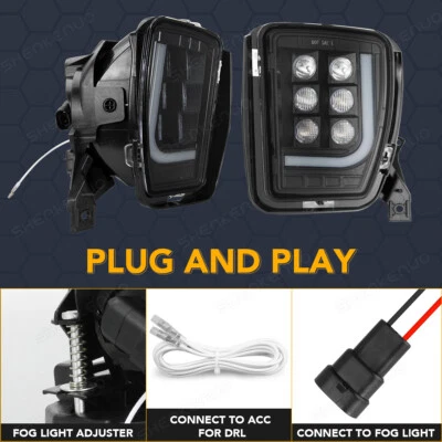 Luces antiniebla LED de parachoques con DRL para Dodge Ram 1500 2013 2014 2015 2016 2018 Foto 1 de 4