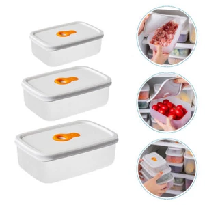 3Pcs Premium Safe Lunch Boxes Storage Containers For Food Home Kitchen Storage - Picture 1 of 12