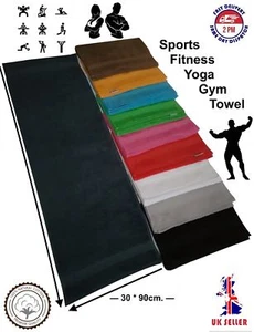 Uni-Colour / Sports / Gym /Yoga/Training Towel /100%Cotton/Soft/Absorbed/ Bordur - Picture 1 of 5