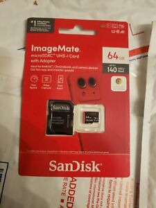 SanDisk 64GB Image Mate microSDXC UHS-I Card With Adapter SDSQUAB-064G NEW