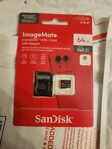 SanDisk 64GB Image Mate microSDXC UHS-I Card With Adapter SDSQUAB-064G NEW - Picture 1 of 2