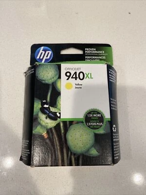 HP 940XL High Yield Yellow Original Ink Cartridge, Expired 1/2016 - Image 1 of 4