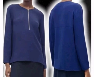 Stella McCartney Navy Blue Arlesa Zip Top Tunic Blouse UK 8 Eur 36 - Picture 1 of 8
