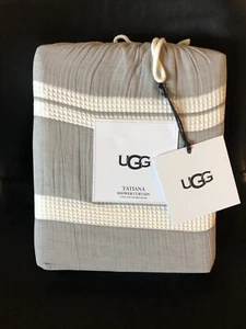 UGG Tatiana Shower Curtain Stone 72" x 72" Gray 100% Cotton New in Package - Picture 1 of 7