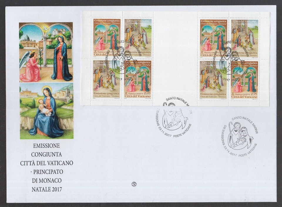 VATICAN - 2017 Christmas booklet FDC - VF - Image 1 of 1