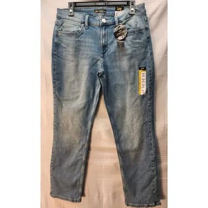 New Women's Lee Size 8 Petite Regular Fit Straight Leg Mid Rise Jeans light wash - Picture 1 of 12