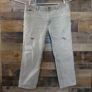 Lee Jeans Sz 42 x 30 Straight Leg Tarmac Wash - Distressed w small tears /marks - Picture 1 of 10