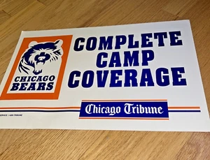 CHICAGO TRIBUNE Newspaper Box Advertising Card CHICAGO BEARS - CAMP COVERAGE - Picture 1 of 4