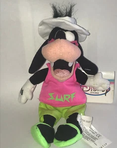 Surfer Goofy mini bolsa de frijoles juguete de peluche gafas de sol traje de playa tienda Disney nuevo con etiquetas - Imagen 1 de 2