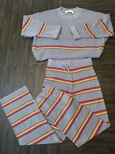 Free People FP Beach Mariner Pullover Dusty Blue Zweiteiler Pullover Set Gr. XS - Bild 1 von 24