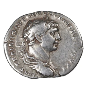 Roman Empire Trajan AR Silver Denarius 98-117 AD Roman Coin RIC.162 Mars - Picture 1 of 2