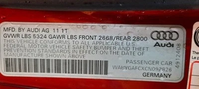 Passenger Strut Front Without Air Suspension Fits 12-18 AUDI A6 4278220 - Изображение 1 из 4