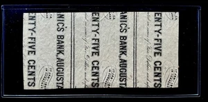 1863 Twenty Five Cents Treasury Note, State Of North Carolina No Holes Tears - Picture 1 of 2