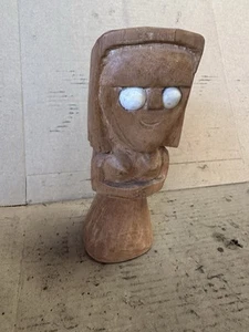 Wooden Hand Carved Samoa Tribal Woman Sculpture 7-3/4” -V03 - Picture 1 of 8