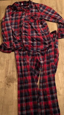 Pijama polar Secret Treasures para mujer 2X 18W - 20W rojo y verde Foto 1 de 4