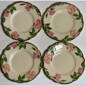 Vintage Franciscan Desert Rose Salad Dessert Plate 6.25in Long Cali USA Set of 4 - Picture 1 of 9