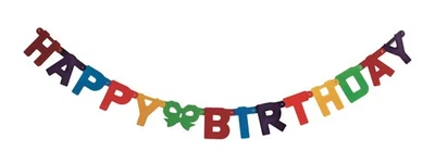 Buchstabenkette "Happy Birthday" STYLEX 14266 Girlande 1,5m Lang Geburtstag - Bild 1 von 2