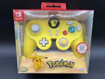 NEW Official Nintendo Switch WIRED Fight Pad Pro Pokémon Pikachu Yellow Edition - Image 1 of 4